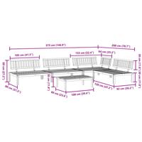 5-delige Loungeset pallet massief acaciahout - thumbnail