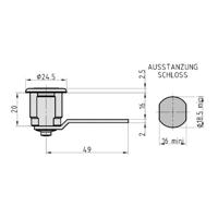 Basi 9000-1347 Hendelslot Zilver - thumbnail