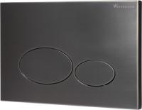 Saqu Oval bedieningspaneel gunmetal voor Geberit Sigma reservoir 12cm (UP320) - thumbnail