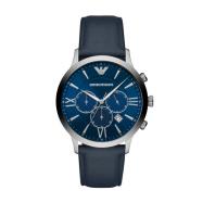 Horlogeband Armani AR11226 Leder Blauw 22mm - thumbnail