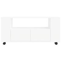 Tv-meubel 102x34,5x43 cm bewerkt hout wit - thumbnail