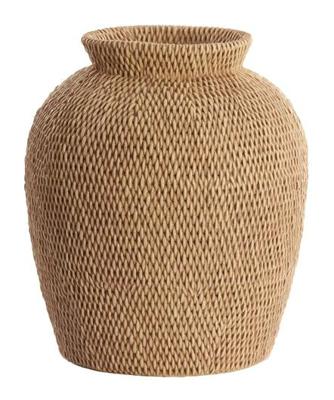 Light & Living Vaas 'Vedella' 28cm, kleur Lichtbruin