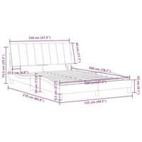 Bedframe met LED zonder matras "Hanko" fluweel donkergroen 120x200 cm - thumbnail