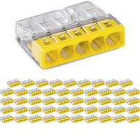 WAGO Lasklem 5-polig Geel 0.5-2.5mm² - 50 Stuks - thumbnail