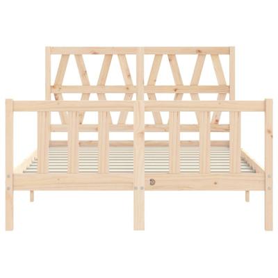 Bedframe met hoofdbord massief hout