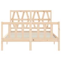 Bedframe met hoofdbord massief hout - thumbnail