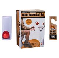 Toilet Basketbal Set - Grappig Basketbalspel voor op het Toilet (7-delig) - thumbnail