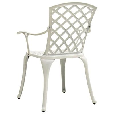 VidaXL Tuinstoelen 2 st gietaluminium wit VidaXL Tuinstoelen 2 st gietaluminium wit