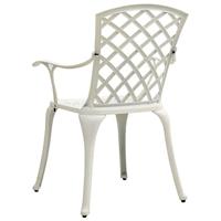 VidaXL Tuinstoelen 2 st gietaluminium wit - thumbnail