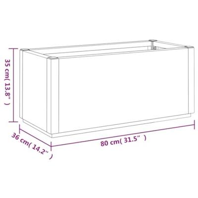 Plantenbak 80x36x35 cm polypropeen lichtbruin
