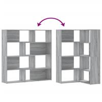 Boekenkast 4-laags hoek 85x85x140 cm bewerkt hout grijs sonoma - thumbnail