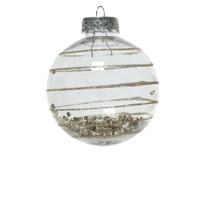 Kerstbal plc d8cm glitter beige a3 Decoris - Decoris - thumbnail