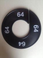 Maatring 9cm zwart/wit 64 - thumbnail