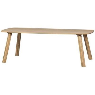 WOOOD Deens Ovale Eettafel 'Tablo' Eikenhout, 220 x 100cm, kleur Transparant