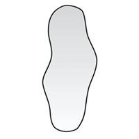 VidaXL Wandspiegel 90x40 cm zwart - thumbnail