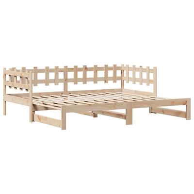 Slaapbank met onderschuifbed en lades zonder matras 90x200 cm - thumbnail