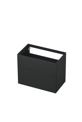 INK - Onderkast 2 Laden Push To Open 65cm Gelakt - 800x450x650 Mm - Mat Antraciet