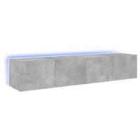 Tv-wandmeubels met LED-verlichting 2 st 80x35x31 cm betongrijs - thumbnail