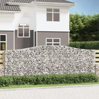 Schanskorven 6 st gewelfd 400x30x140/160 cm ijzer - thumbnail