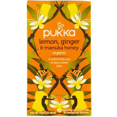 Thee pukka lemon ginger manuka honey 20 zakjes Thee pukka lemon ginger manuka honey 20 zakjes