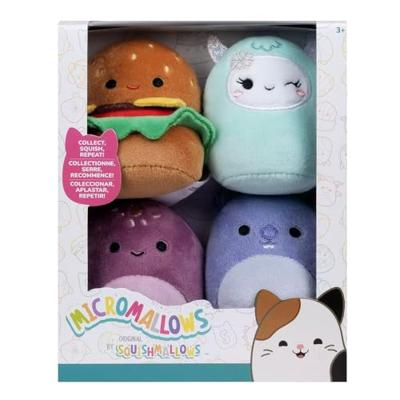 Micromallows Squishmallows knuffel 4-pack Carl - 6 cm