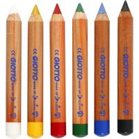 GIOTTO Schmink potloden, l: 9 cm, standaardkleuren, 6 stuk/ 1 doos - thumbnail
