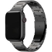 By Qubix - Titanium band - Space grey - Compatible met Apple watch 38mm / 40mm / 41mm / 42mm - Compatible Apple watch bandjes - thumbnail