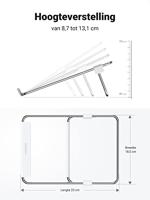 Ugreen verstelbare standaard voor laptop, zilver (LP230) - thumbnail