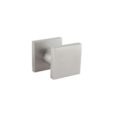 Voordeurknop vierkant 60x60mm verkropt op achterplaat 60x60mm met éénzijdige montage aluminium F1 Voordeurknop vierkant 60x60mm verkropt op achterplaat 60x60mm met éénzijdige montage aluminium F1
