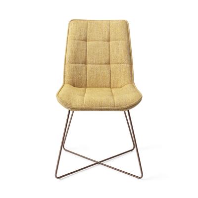 Jesper Home Eetkamerstoel 'Ota' Cross Rose, kleur Bumble Bee Jesper Home Eetkamerstoel 'Ota' Cross Rose, kleur Bumble Bee