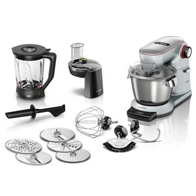 Bosch Küchenmaschine Serie 8 OptiMUM, 1600 Watt, silber Foodprocessor RVS