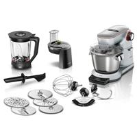 Bosch Küchenmaschine Serie 8 OptiMUM, 1600 Watt, silber Foodprocessor RVS - thumbnail