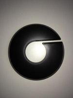 Maatring 11 cm zwart onbedrukt - thumbnail