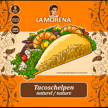 La Morena Taco Schelpen Naturel 6 Stuks bij Jumbo