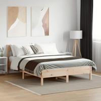 Bedframe met hoofdbord massief grenenhout 120x190 cm - thumbnail