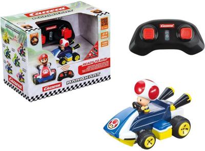 Carrera 370430035 CARRERA - 2.4GHz Mario Kart Mini RC - Toad Paperbox 1:50 RC auto Elektro Racewagen Incl. accu en laadkabel