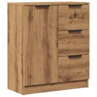 Dressoir 60x30x70 cm bewerkt hout artisan eikenkleurig - thumbnail