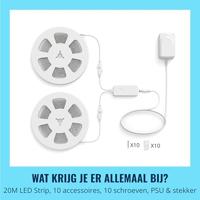 WiZ 8720169077164 LED-strip Met connector (male) 20 m RGBIC 1 stuk(s) - thumbnail