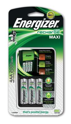 AA/AAA NiMH Batterij Lader 4x AA/HR6 2000 mAh - thumbnail