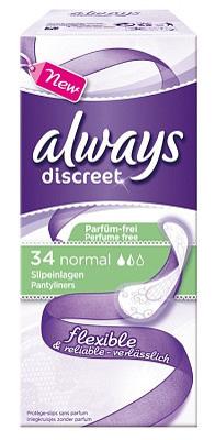 Always Soft Like Cotton inlegkruisje Normal Classic, pak van 34 stuks