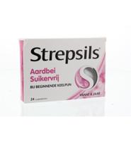 Strepsils Aardbei Suikervrij Zuigtabletten - thumbnail
