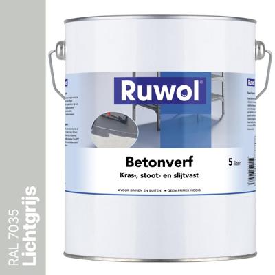 Ruwol Betonverf Lichtgrijs (RAL 7035) 5 liter Ruwol Betonverf Lichtgrijs (RAL 7035) 5 liter
