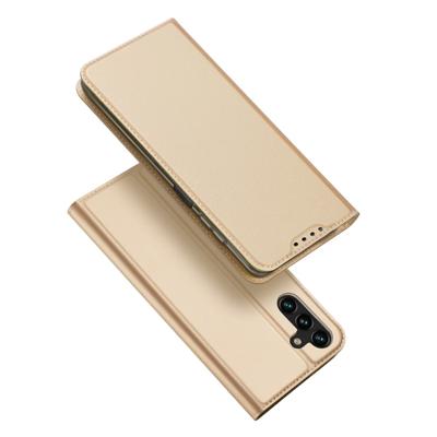 Dux Ducis - Samsung Galaxy A14 4G - Slim bookcase hoesje - Goud Dux Ducis - Samsung Galaxy A14 4G - Slim bookcase hoesje - Goud