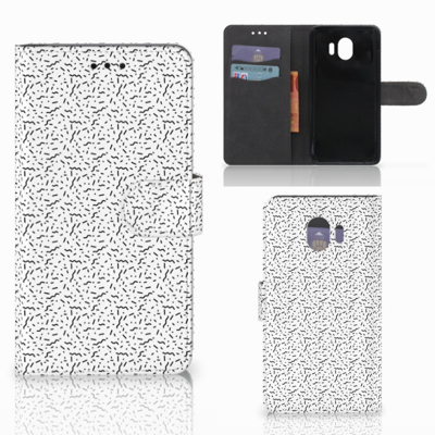 Samsung Galaxy J4 2018 Telefoon Hoesje Stripes Dots Samsung Galaxy J4 2018 Telefoon Hoesje Stripes Dots