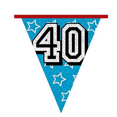 Holografische vlaggenlijn &apos;40&apos; (8 m)