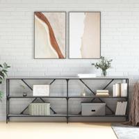 Wandtafel 200x30x75 cm bewerkt hout en ijzer grijs sonoma eiken - thumbnail