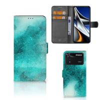 Hoesje Xiaomi Poco X4 Pro 5G Painting Blue - thumbnail