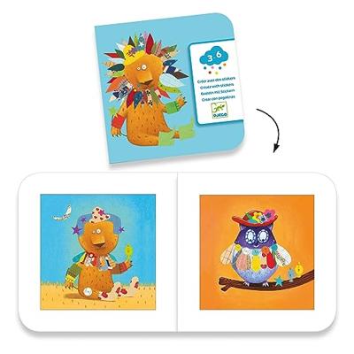 Stickers Dieren ontwerpen DJECO meerdere kleuren