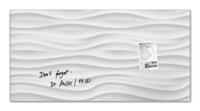Sigel SI-GL260 Glasmagneetbord Artverum 910x460x15mm White Wave - thumbnail