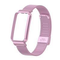 Milanese bandje met case - Lila - Xiaomi Smart band 7 Pro - thumbnail